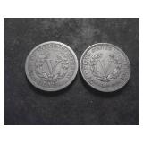 1883, 1912 D V-Nickels