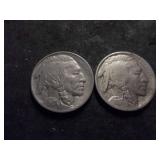 1913 Type 1 & Type 2 Buffalo Nickels