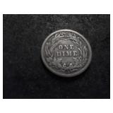 1910 D Barber Dime
