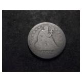 1856 O Liberty Seated  Quarter No Moto