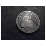 1854 Seated Liberty Seated Quarter With Arrows