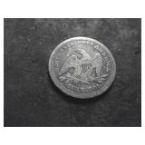 1854 Seated Liberty Seated Quarter With Arrows