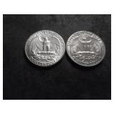 1958 Washington Silver & 1965 Washington Clad Proof Quarter