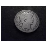 1911 D Barber Half Dollar