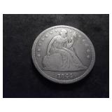 1844 Liberty Seated Silver Dollar  No Motto