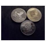 1981 SBA Dollar Proof, 2000 S Sac Dollar Proof & New Jersey State Quarter Proof