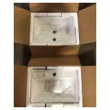 Lot of 2 Swiss Madison Rennes 24 in. Vessel Sink in Glossy White Customer Returns See Pictures