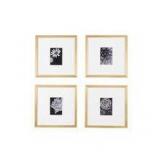 StyleWell Gold Frame with White Matte Gallery Wall Picture Frames (Set of 4) Customer Returns See Pictures