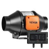 VEVOR Inline Duct Fan 4 in. 205 CFM with Temperature Humidity Controller Quiet EC-Motor Ventilation Exhaust Fan Customer Returns See Pictures