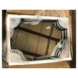 StyleWell Medium Rectangle Black Dimensional Classic Mirror with Deep-Set Frame (30 in. H x 20 in. W) Customer Returns See Pictures