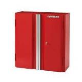 Husky Ready-to-Assemble 24-Gauge Steel Wall Mounted Garage Cabinet in Red (28 in. W x 29.7 in. H x 12 in. D) Customer Returns See Pictures