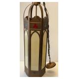 Very Large 54" Tall Ornate Church 4 Bulb Light Fixture (VERY COOL)
