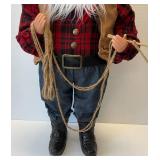 34" Tall Cowboy Santa