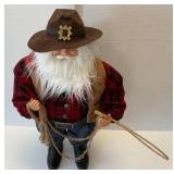 34" Tall Cowboy Santa