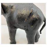 14" T Leather Elephant (Trunk Up Good Luck)
