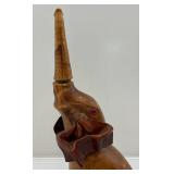 Leather Covered Elephant Decanter 14" H x 6" L x 4 1/2" W