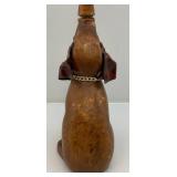 Leather Covered Elephant Decanter 14" H x 6" L x 4 1/2" W