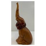 Leather Covered Elephant Decanter 14" H x 6" L x 4 1/2" W