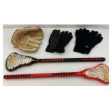 Misc. Sports Items Including Lacrosse Sticks & More