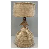 Vintage Chalkware Spanish Dancer Electric Table Lamp With Nightlight (WORKS) 21" H x 12" L x 12" W