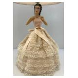 Vintage Chalkware Spanish Dancer Electric Table Lamp With Nightlight (WORKS) 21" H x 12" L x 12" W
