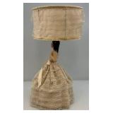 Vintage Chalkware Spanish Dancer Electric Table Lamp With Nightlight (WORKS) 21" H x 12" L x 12" W