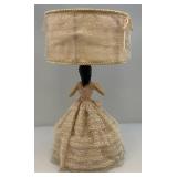 Vintage Chalkware Spanish Dancer Electric Table Lamp With Nightlight (WORKS) 21" H x 12" L x 12" W