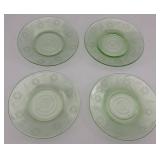 Vintage Uranium Glass 6" Plates