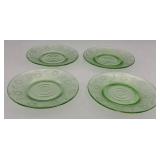 Vintage Uranium Glass 6" Plates