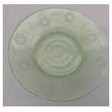 Vintage Uranium Glass 6" Plates