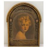 Christ Child Jesus Light Of The World Gesso Duro Craft Vintage Shabby 13" x 17"