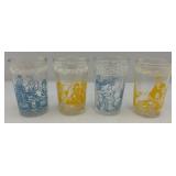 Set Of Four 1953 Howdy Doody Glasses