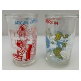 Set Of Four 1973 ARCHIE Comic Glasses