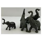 Miniature Brass Elephants