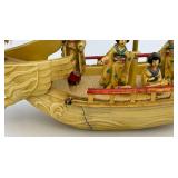 Vintage Celluliod Ship With Geishas & Crew 6 1/2" L x 7" H x 2 1/2" W
