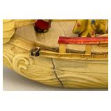 Vintage Celluliod Ship With Geishas & Crew 6 1/2" L x 7" H x 2 1/2" W