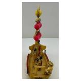 Vintage Celluliod Ship With Geishas & Crew 6 1/2" L x 7" H x 2 1/2" W