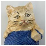 Vintage Mid Century Chalkware Cat String Holder