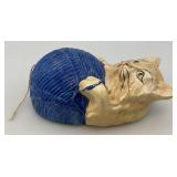 Vintage Mid Century Chalkware Cat String Holder