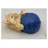 Vintage Mid Century Chalkware Cat String Holder
