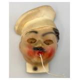 Vintage Mid Century Chalkware Chef String Holder