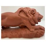 Vintage 17" Pottery Lion