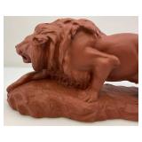 Vintage 17" Pottery Lion