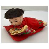 Misc. Vintage Asain Items Including Chalkware Kiss Me & More