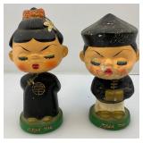 Misc. Vintage Asain Items Including Chalkware Kiss Me & More