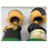 Misc. Vintage Asain Items Including Chalkware Kiss Me & More