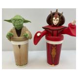 1999 STAR WARS Queen Amidala & Yoda Taco Bell, KFC, Pizza Hut Collectors Cups