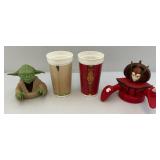 1999 STAR WARS Queen Amidala & Yoda Taco Bell, KFC, Pizza Hut Collectors Cups