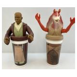 1999 STAR WARS  Mace Windu & Jar Jar Taco Bell, KFC, Pizza Hut Collectors Cups