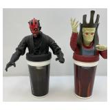 1999 STAR WARS  Darth Maul & Nute Gunray Taco Bell, KFC, Pizza Hut Collectors Cups